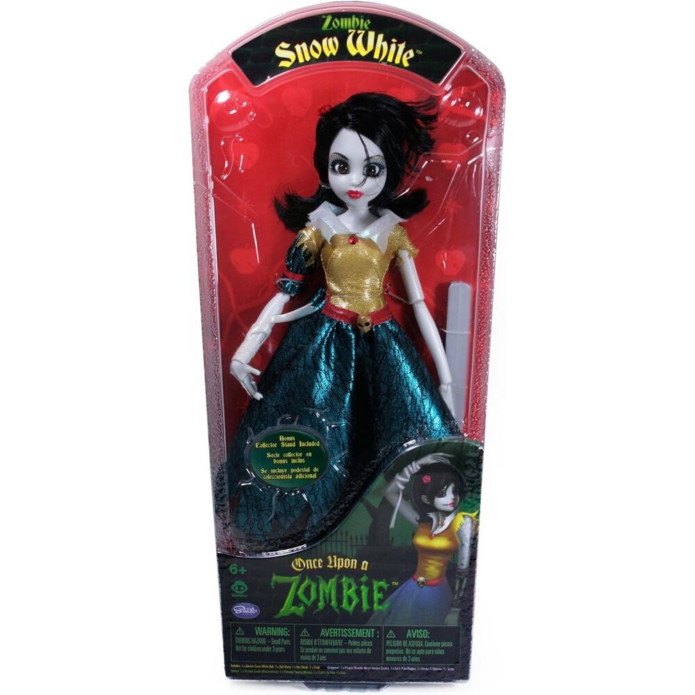 Once Upon a Zombie Snow White 11” Doll WowWee 2012 New Sealed Collector Stand - Picture 3 of 9